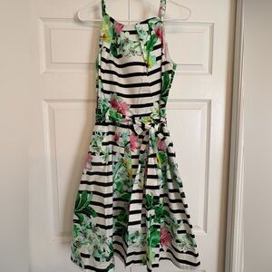 Floral Striped Dress